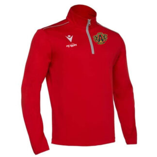 Macron Ashington FC Red 1/4 Zip