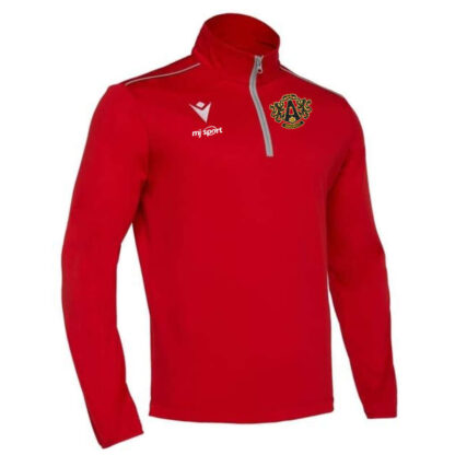Macron Ashington FC Red 1/4 Zip